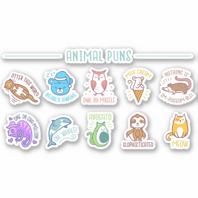 PEGATINA CONJUNTO DE PULGAS ANIMALES CUIDADAS (Anverso)