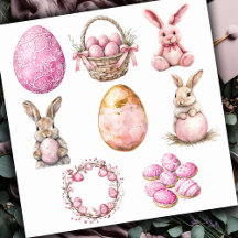 Conjunto de rosa pastel 2 Pascua