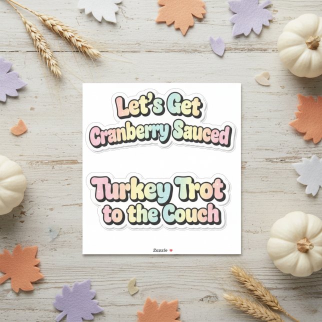 Pegatina Conjunto de Stickers de Acción de Gracias (Thanksgiving Holiday Sticker Set)