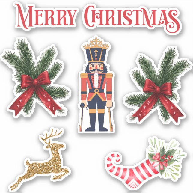 Pegatina Conjunto de stickers de Navidad de 6 01 (Anverso)