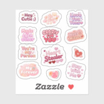 Conjunto de Stickers Estéticos de San Valentín Y2K