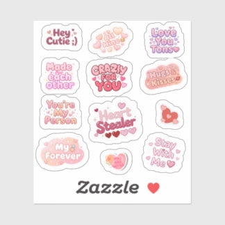 Pegatina Conjunto de Stickers Estéticos de San Valentín Y2K