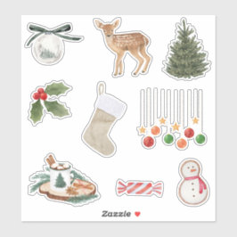 Pegatina Conjunto de Stickers Festivos de Navidad Lindos