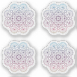 Pegatina Conjunto de tatuajes de mandala retro dibujados a 