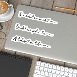 Pegatina Conjunto de tipos de interés del libro escrito a m