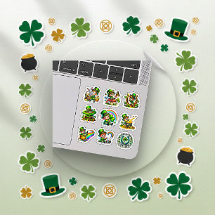 Pegatina Conjunto del Día de San Patricio del Arcoíris del 