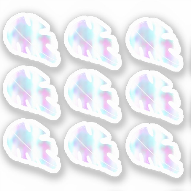Pegatina Conjunto holográfico falso líquido de hoja de Mons (Anverso)