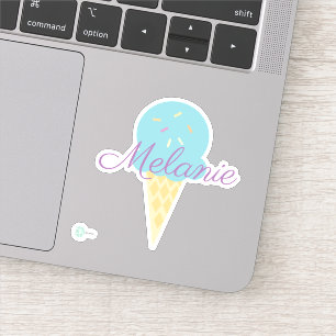 Pegatina Cono de helado con salpicaduras