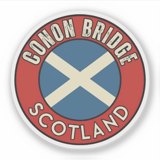Pegatina Conon Bridge, Escocia (Anverso)
