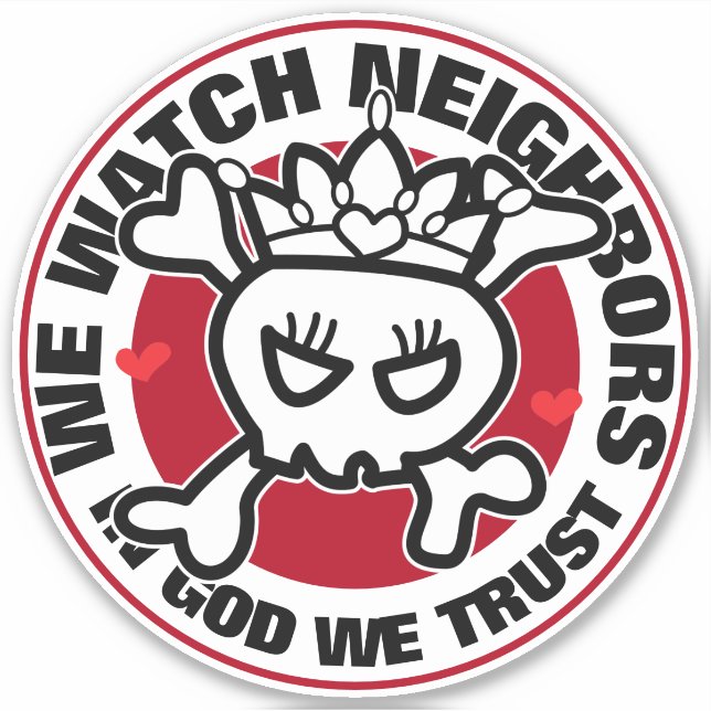 Pegatina Conozca a la princesa que vemos a los vecinos (Anverso)