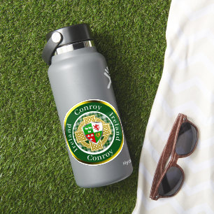 Pegatina Conroy Irish Shield y Celtic Cross Personalizado