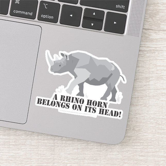 Pegatina Conservación del rinoceronte (Detalle)