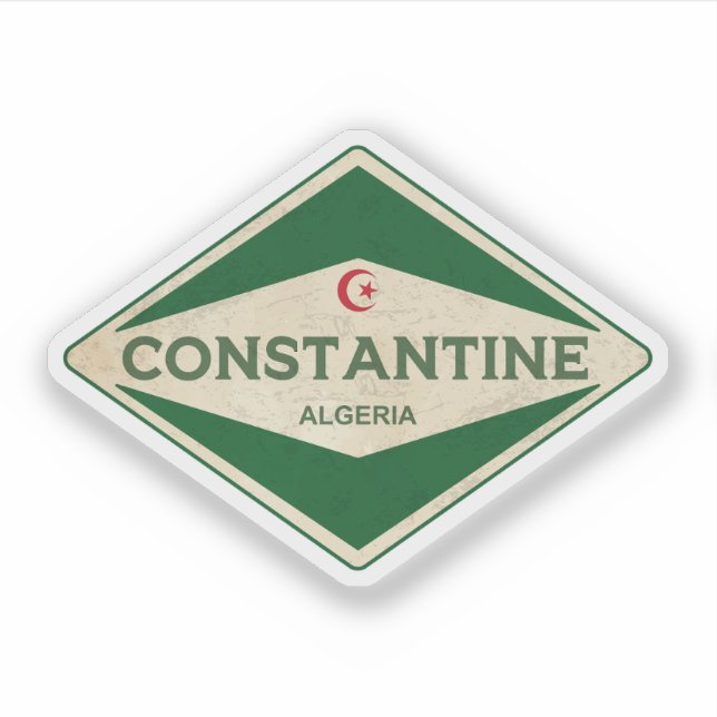 Pegatina Constantine Algeria Vintage (Anverso)