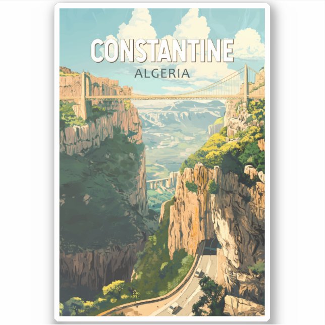 Pegatina Constantine Argelia Viaje al arte (Anverso)