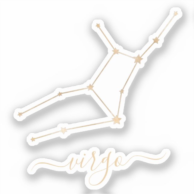 Pegatina Constelación de Virgo (Anverso)