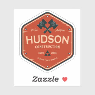 Pegatina Construcción de Hudson