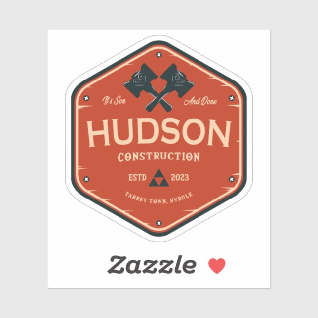 Pegatina Construcción de Hudson (Hoja)
