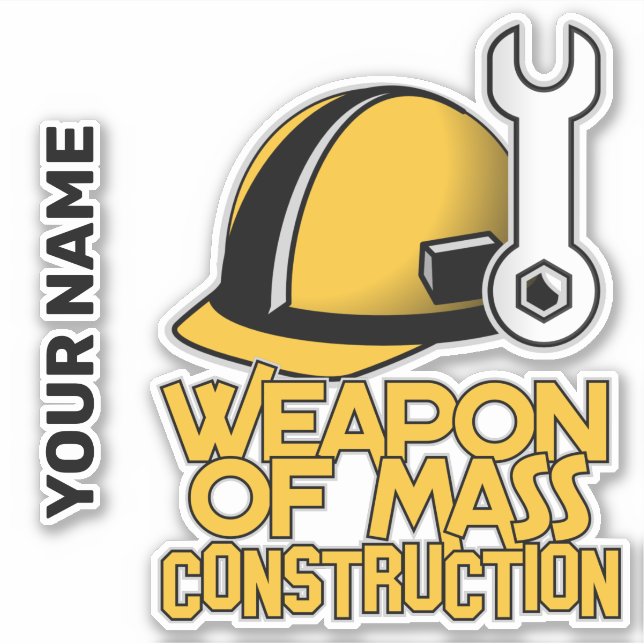 Pegatina Construcción de nombres personalizados (Anverso)