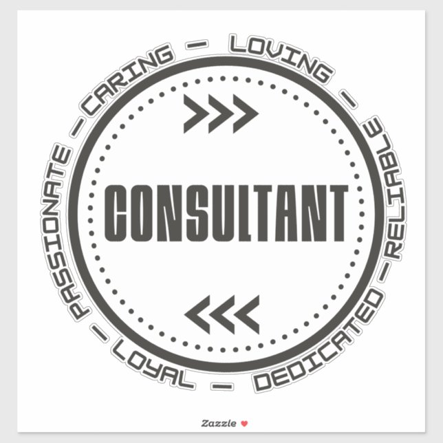 Pegatina Consultor asombroso (Hoja)
