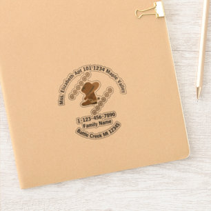 Pegatina Contacto de información de contacto de Gorras y bo