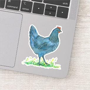 Pegatina Contacto de vinílico de aves acuáticas de color az