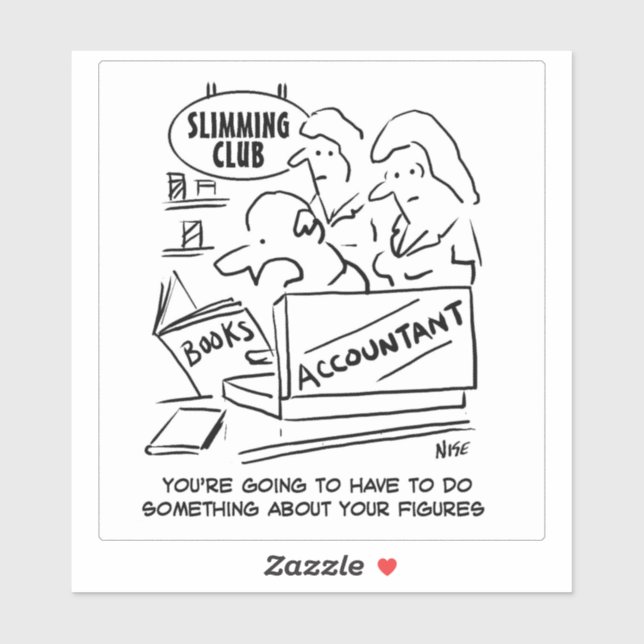 Pegatina Contador en un Club de Retiro. Divertido (Hoja)