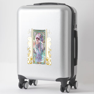 Pegatina Contemplación vespertina de Art Nouveau Alphonse M