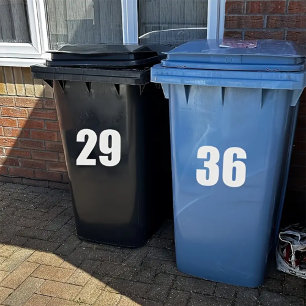Pegatina Contenedor de reciclaje de basura número personali