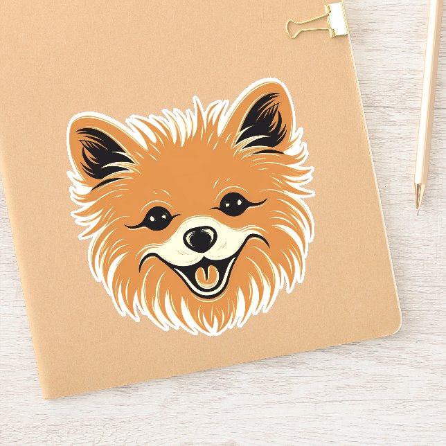 Pegatina Contexto de Personalizado de cachorro pomposo (Cuaderno)