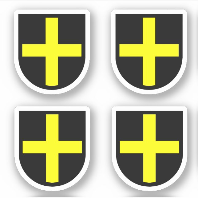 Pegatina Contorno 4-Up Escudo de St. David (Anverso)