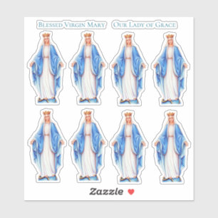 Pegatina Contorno bendecido católico del vinilo de Maria