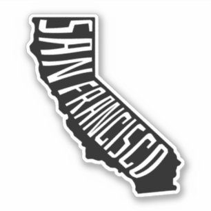Pegatina Contorno de San Francisco California - Estados Uni