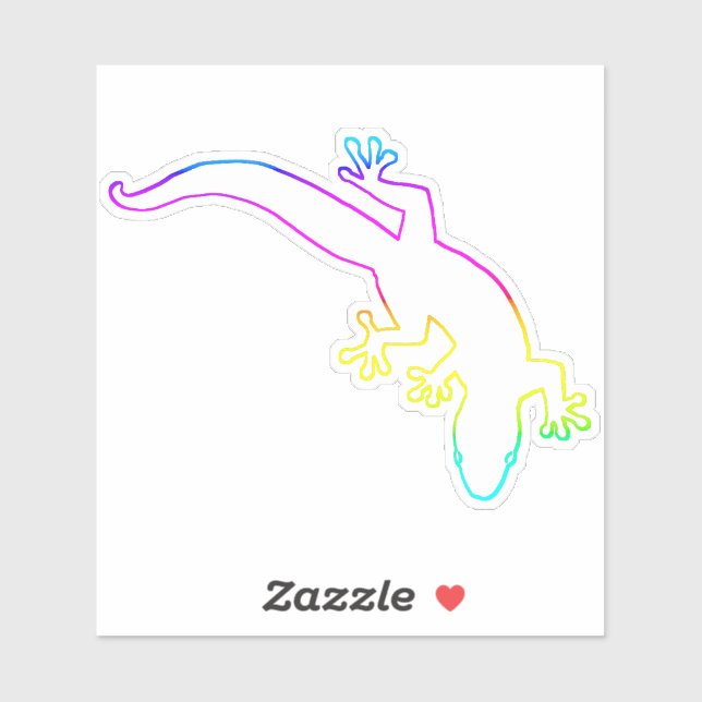 Pegatina Contorno multicolor GECKO (Hoja)