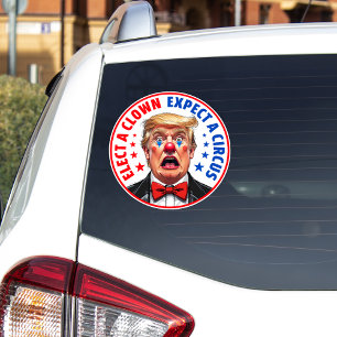 Pegatina Contra Trump, la graciosa elección de un payaso es
