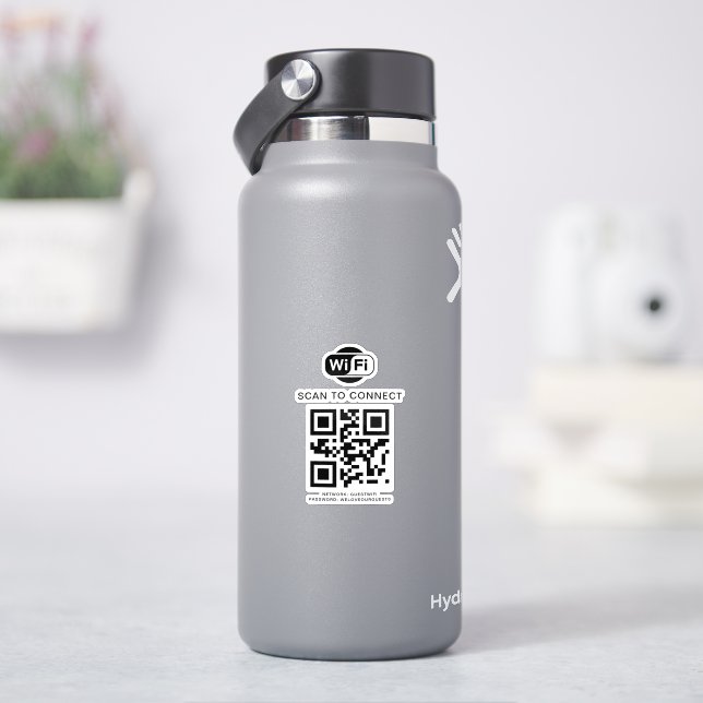 Pegatina Contraseña de Wifi | Análisis de código QR para co (hidrofrasco)
