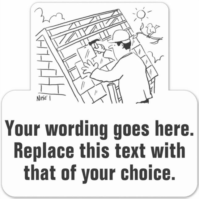 Pegatina Contratista de techo o promocional de techo (Anverso)