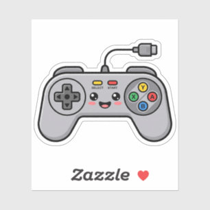 Pegatina Controlador Retro Kawaii para Papá en el Día del P