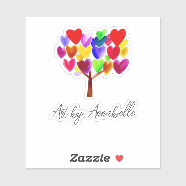 Pegatina Convierte el arte o el dibujo de su hijo en un (Hoja)