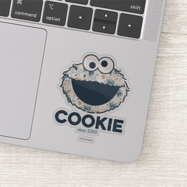 Pegatina Cookie Monster | Cookie desde 1969 (Detalle)