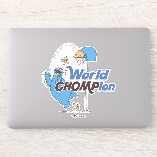 Pegatina Cookie Monster | Tiro de aros de básquetbol (Ordenador)