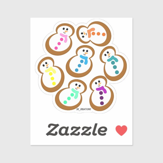 Pegatina Cookies de pan de jengibre coloridas (Hoja)