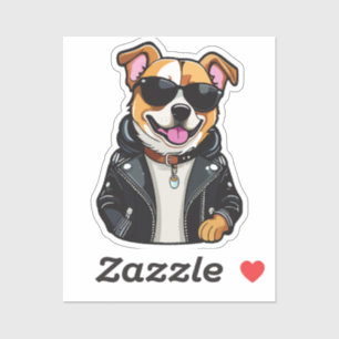 Pegatina cool trendy dog