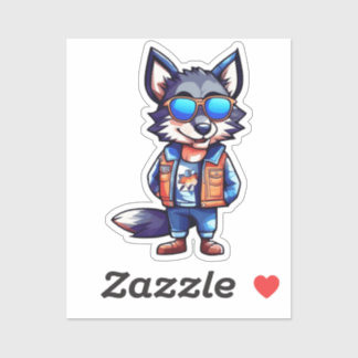 Pegatina cool wolf