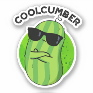 Pegatina Coolcumber Funny Veggie Cucumber Pun