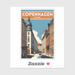 Pegatina Copenhague Dinamarca