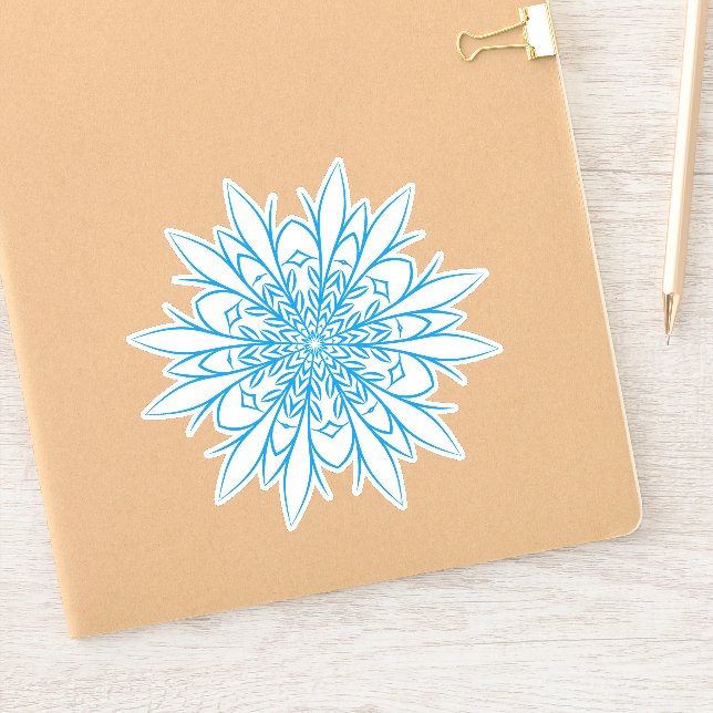 Pegatina Copo de nieve azul (Cuaderno)