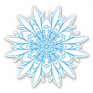 Pegatina Copo de nieve azul