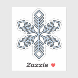 Pegatina Copo de Nieve Brillante - Ramas Azul Bebé