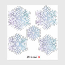 Copos de nieve Azul y Púrpura Opalescentes