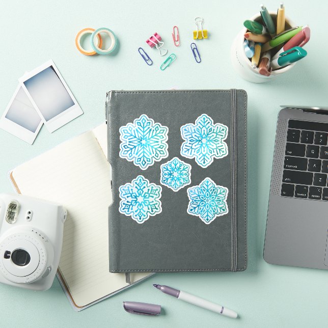 Pegatina Copos de nieve Guay azul irlandés (Funda para iPad)